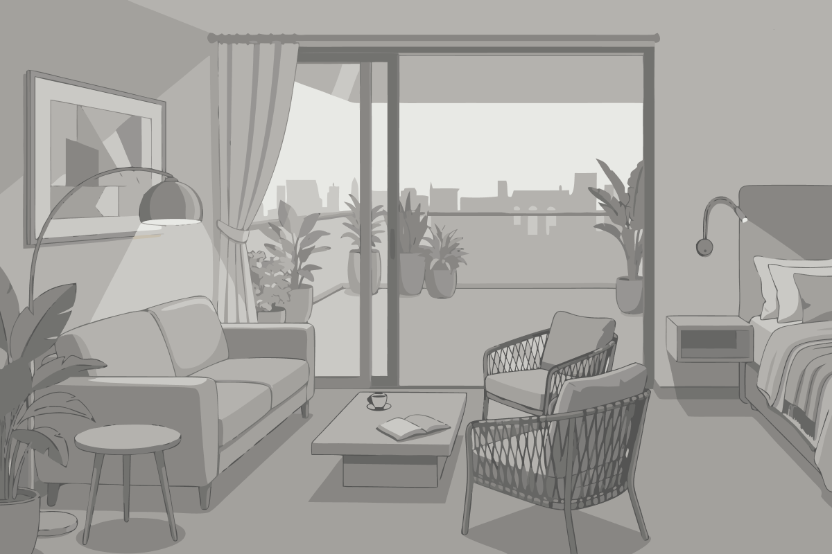 Apartamento de 2 dormitorios (3 adultos)